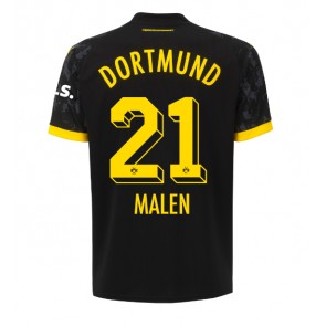 Borussia Dortmund Donyell Malen #21 Replica Away Stadium Shirt 2023-24 Short Sleeve